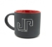 JP MUG 23, GRAY/RED, 16 OZ., STONEWARE - JPMUG23