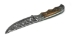 HAMMERED DAMASCUS HUNTER KNIFE WITH RAM'S HORN HANDLE - KNIFE-HDRH
