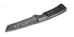HAMMERED DAMASCUS TANTO WITH RAM'S HORN HANDLE - KNIFE-TDRH