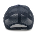 JP TRUCKER HAT NAVY BLUE, BLACK/WHITE LEATHER LOGO - JPHAT23-BLUE