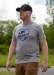 JP NINE LINE APPAREL T-SHIRT, SHORT SLEEVE, GRAY/BLUE 24 - JPTSHIRT24-NLGR