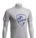 JP NINE LINE APPAREL T-SHIRT, SHORT SLEEVE, GRAY/BLUE 24 